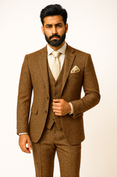 Men's peanut brown 3 piece